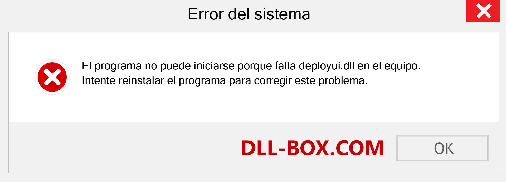 ¿Falta el archivo deployui.dll ?. Descargar para Windows 7, 8, 10 - Corregir deployui dll Missing Error en Windows, fotos, imágenes